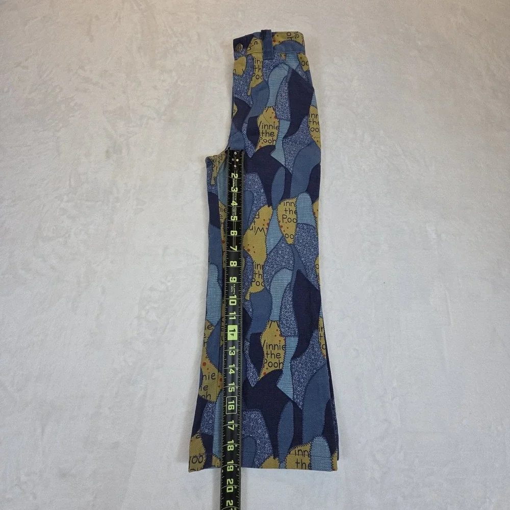 Vintage Kids Winnie The Pooh Pants Kids 6X Disney‎ Sears 70's 80's Flare Leg